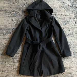 London Fog charcoal gray wool coat